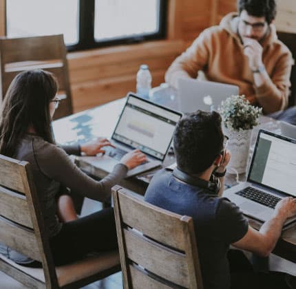 People working in an office